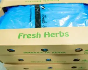 Packaging of herbs for export